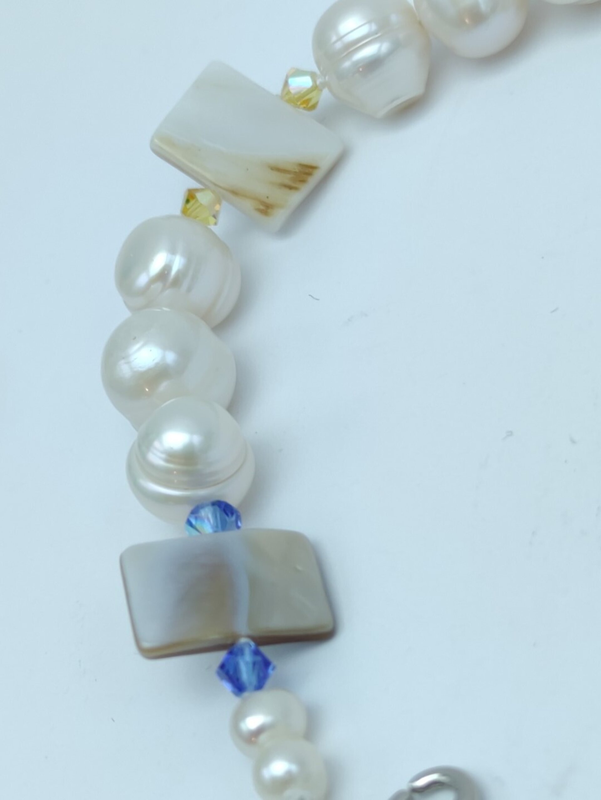 Pulsera de Perlas Barrocas y Nacar Y Cristales de Colores - 5