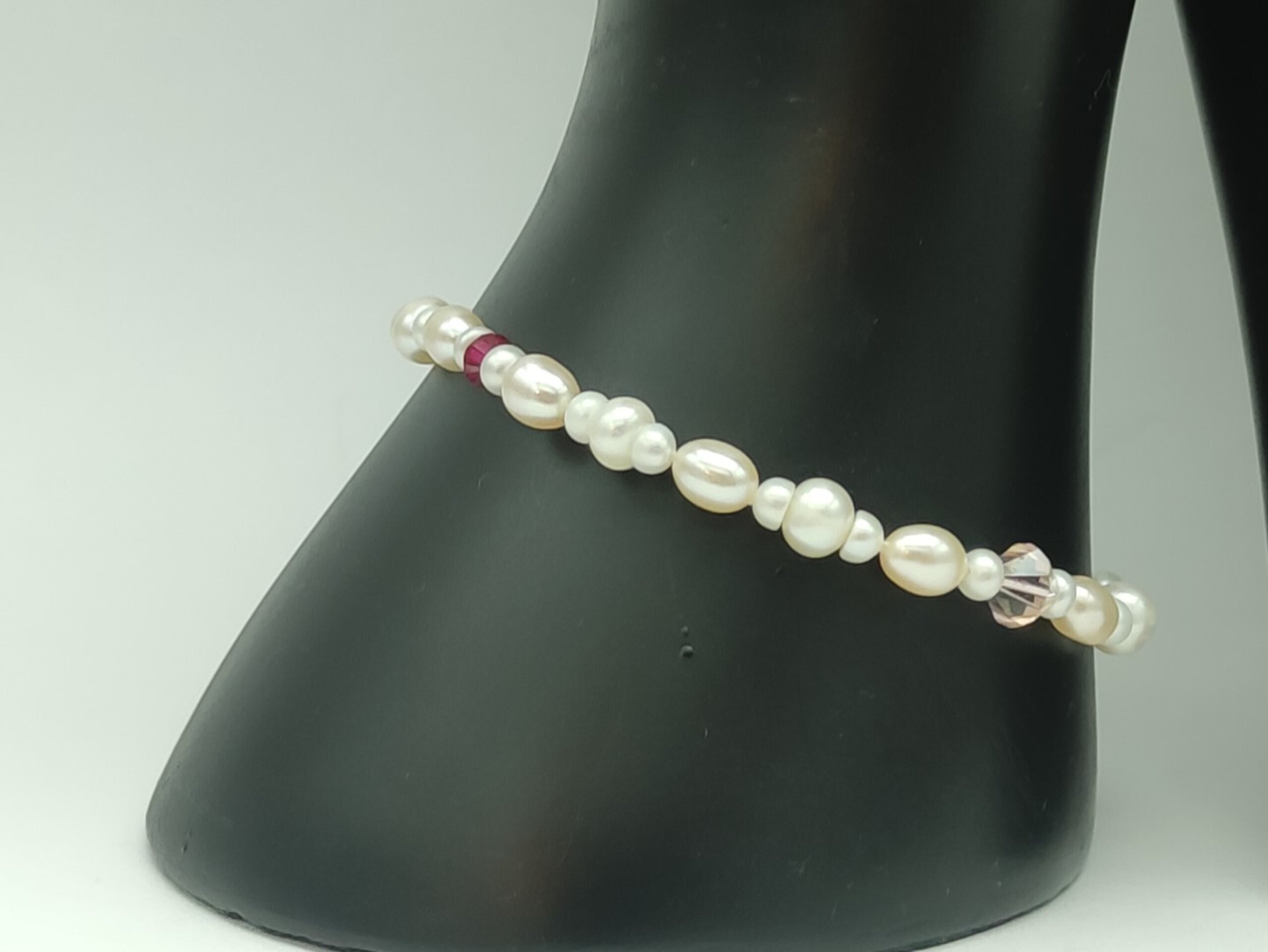 Set de Joyería de Perlas y Swarovski Rosa - 7