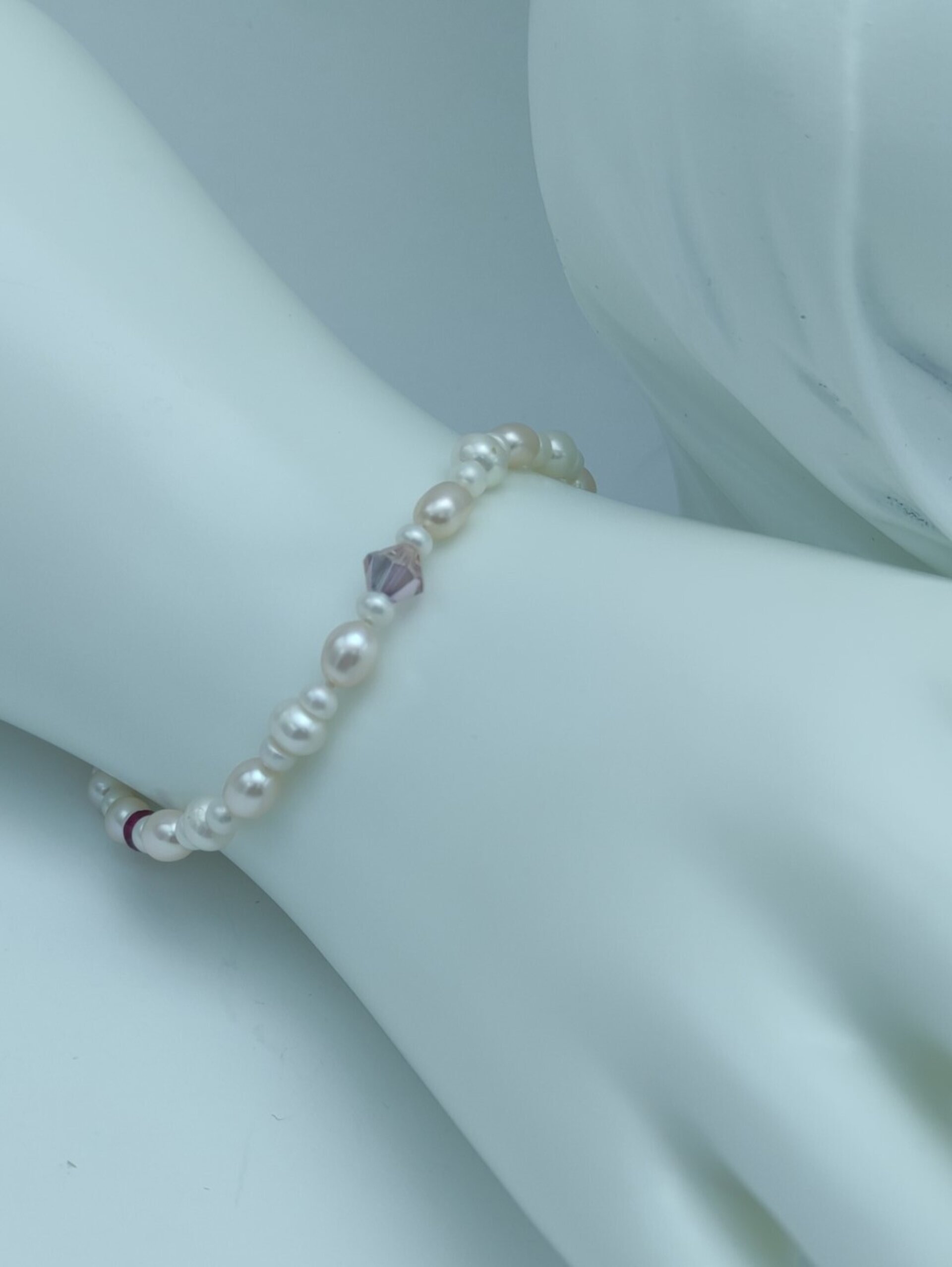 Set de Joyería de Perlas y Swarovski Rosa - 6