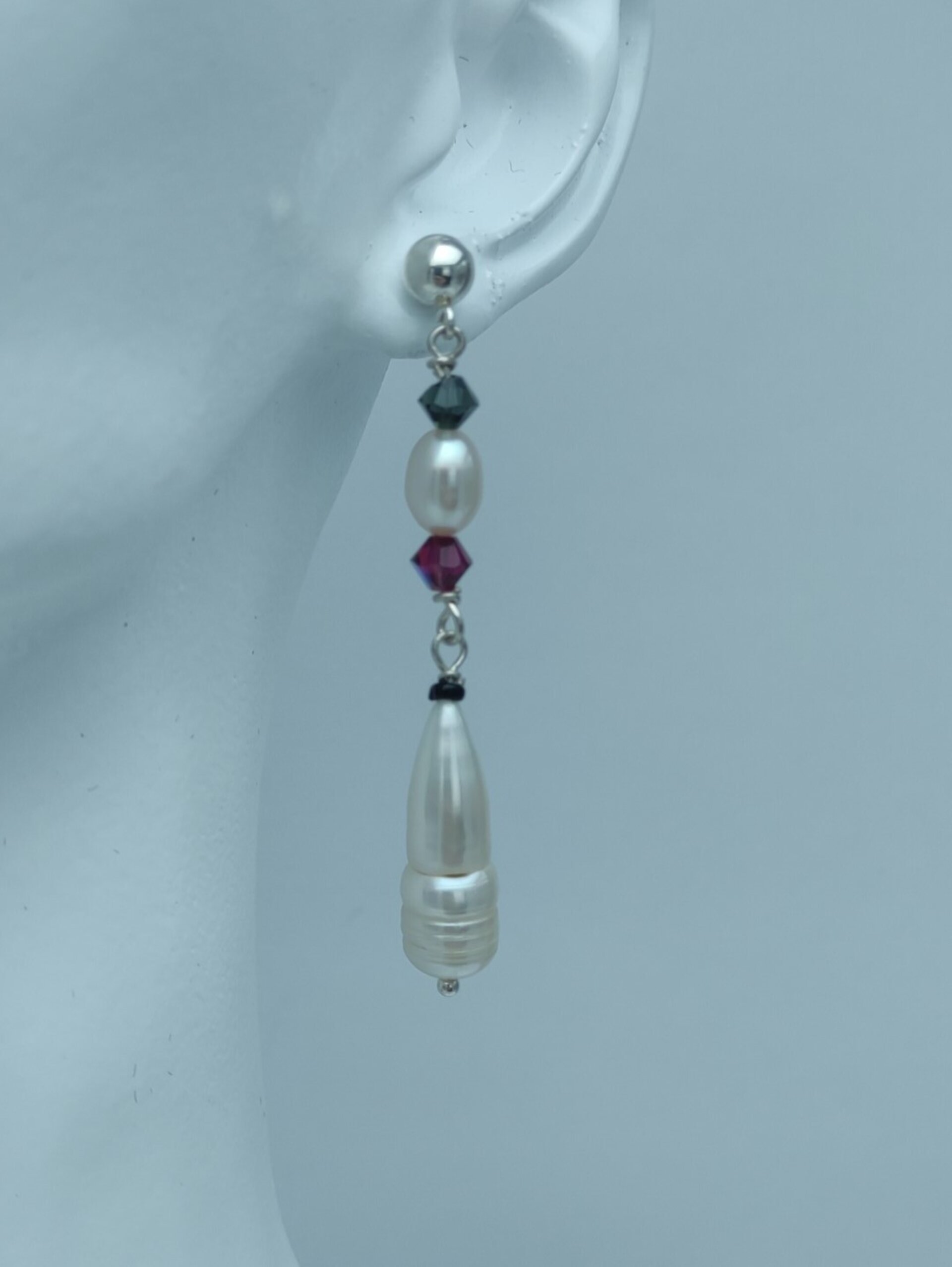 Set de Joyería de Perlas y Swarovski Rosa - 11