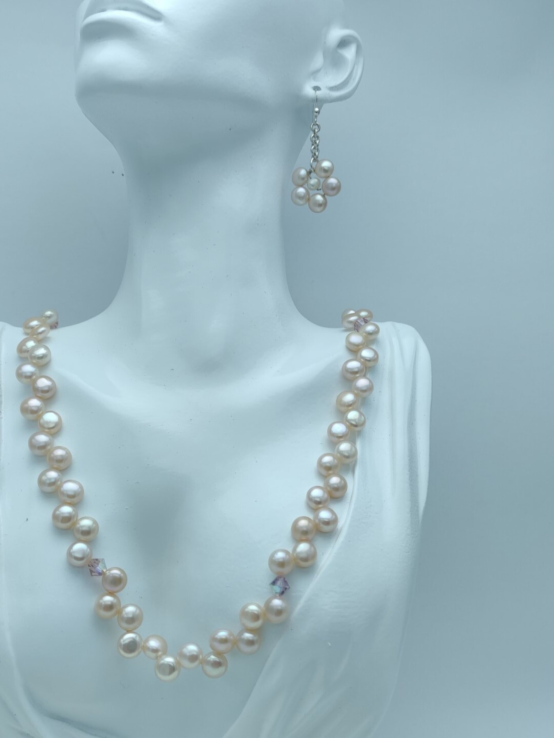 Button Pearl & Swarovski Collection Jewellery Set - 2