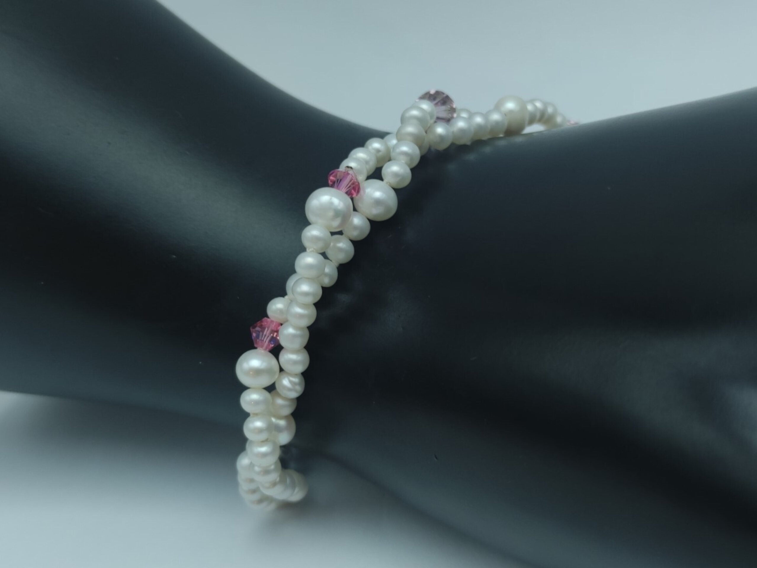 Pulsera doble hilo de Perlas pequeñas Rosa - 6
